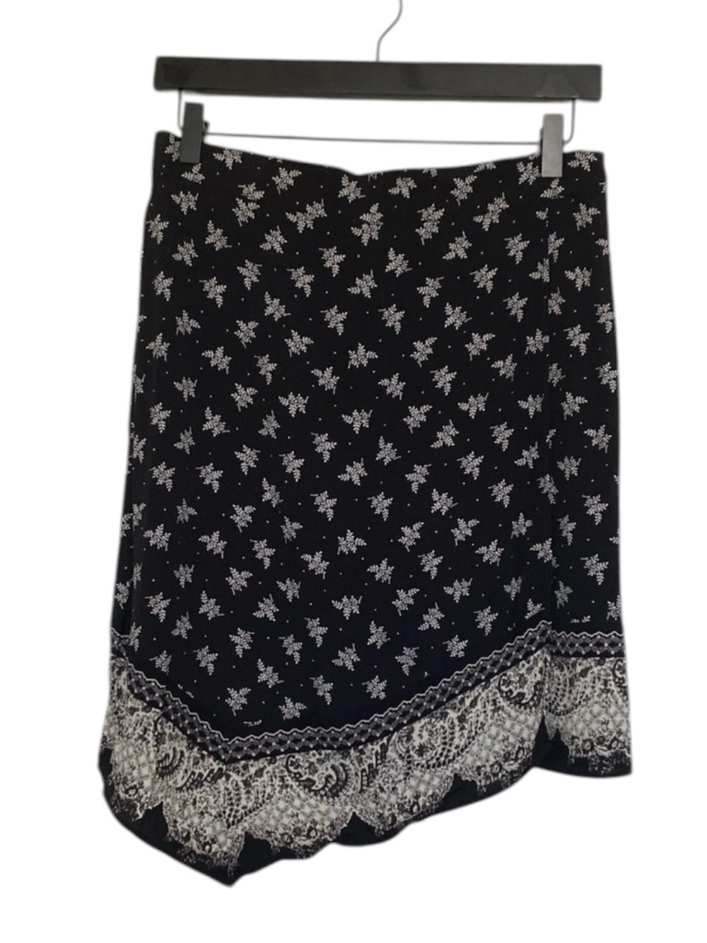 H&M Asymmetrical Faux Wrap Viscose Skirt